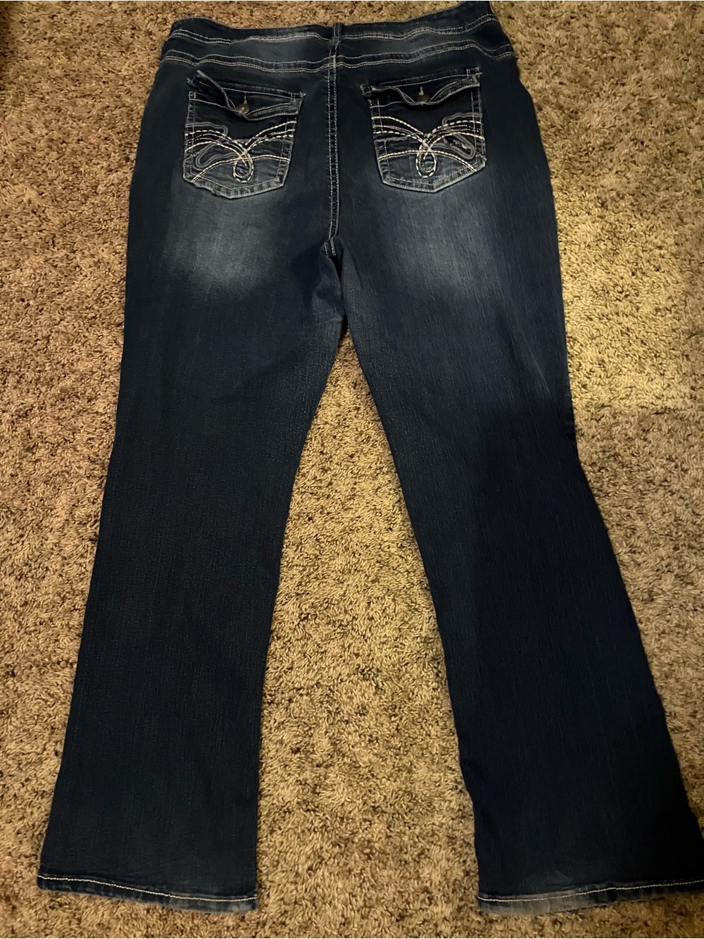 Women's Bootcut Jeans with Embroidered Back Pockets by Wallflower 22 Long